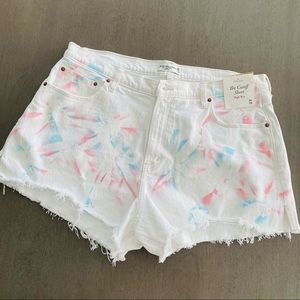 ABERCROMBIE & FITCH The Cutoff Short High Rise Tie Dye Size 18 New